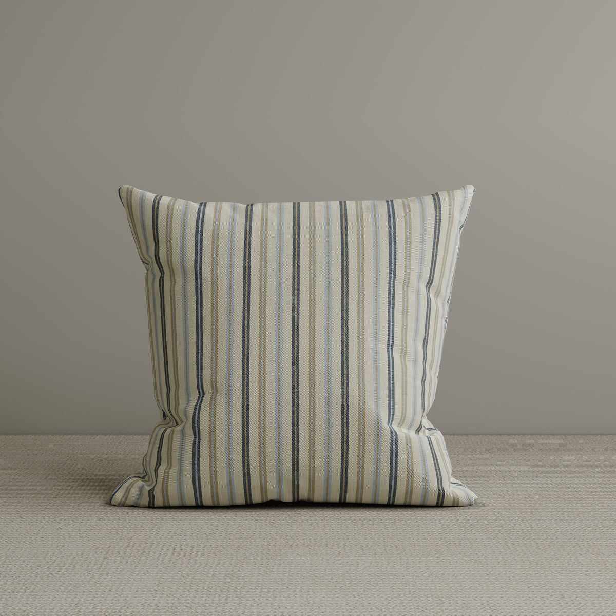 🎁 Square Exclusive Design Cushion in Light Blue Striped Cotton Linen, 45*45CM (100% off)