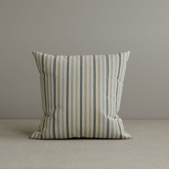 🎁 Square Exclusive Design Cushion in Light Blue Striped Cotton Linen, 45*45CM (100% off)