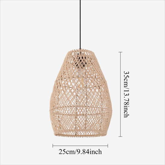 Living Nest UK Eco-Friendly Rustic Rattan Pendant Light For Home Decor Living Nest UK