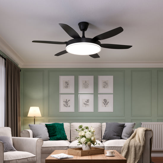 Black 56inch Ceiling Fan Light with Remote