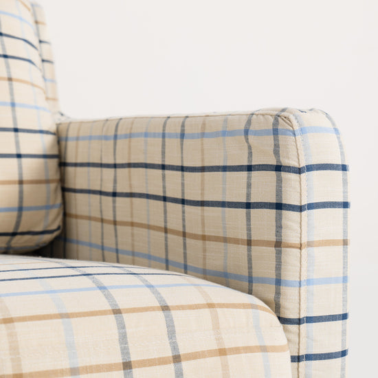 Country Check Sofa with Removable Skirted Covers