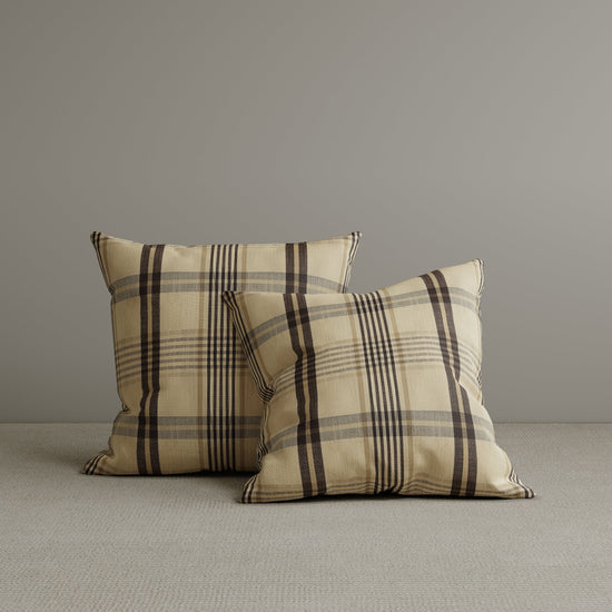 🎁 Square Exclusive Design Cushion in Cocoa Comfort Checkered Cotton Linen, 45*45CM (100% off)