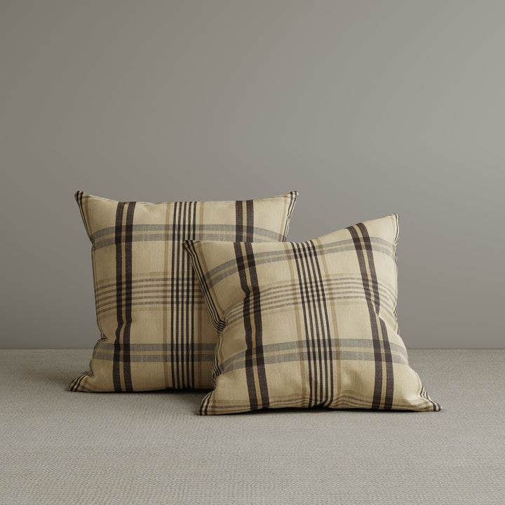 🎁 Square Exclusive Design Cushion in Cocoa Comfort Checkered Cotton Linen, 45*45CM (100% off)