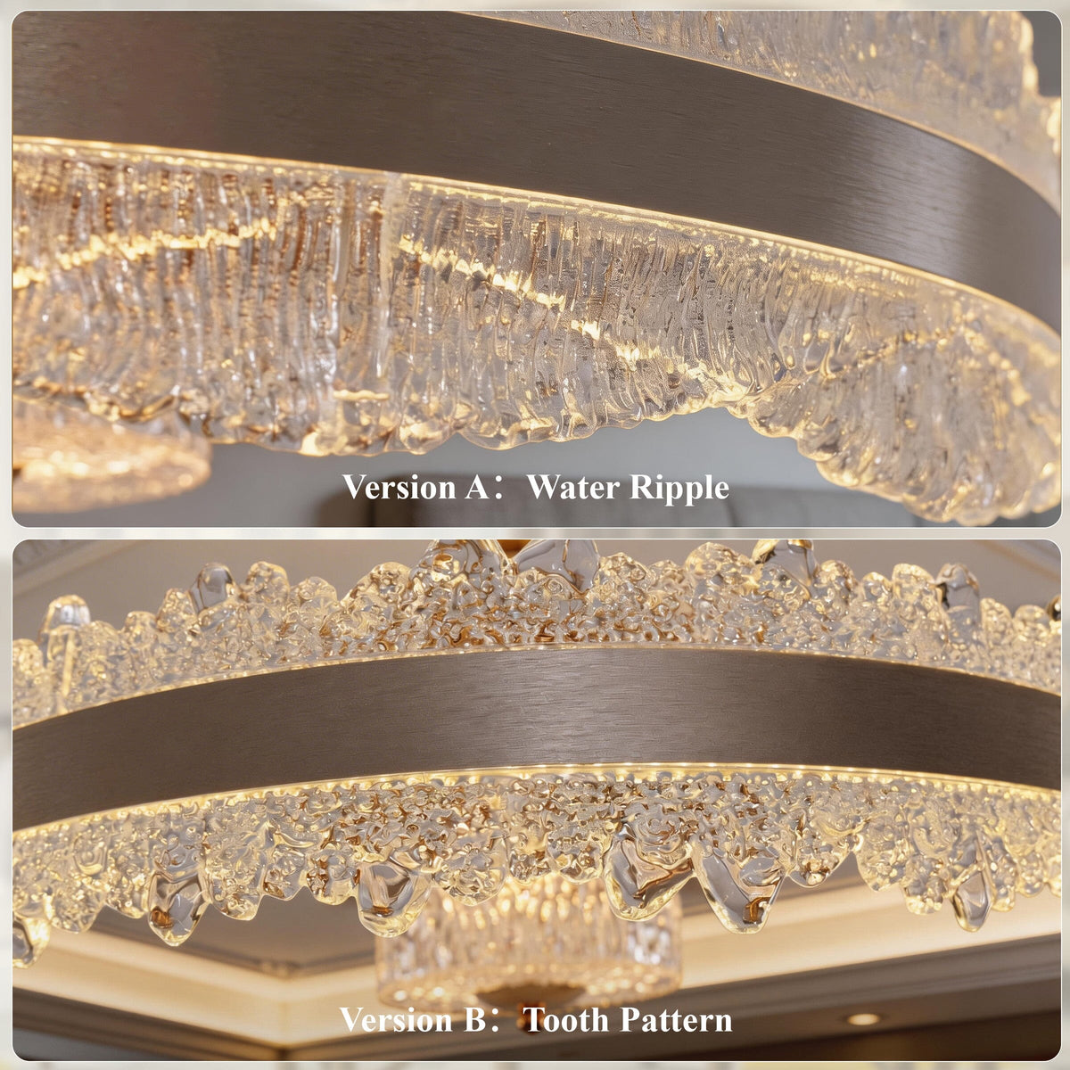 Lightsin Luxury Gold Frame LED Ceiling Fan Light with Retractable Blades Lightsin UK