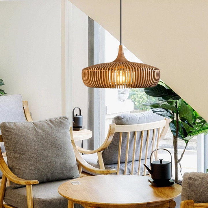 Lightsin Handcrafted Wooden Kitchen Pendant Light Fixtures Lightsin UK D43cm