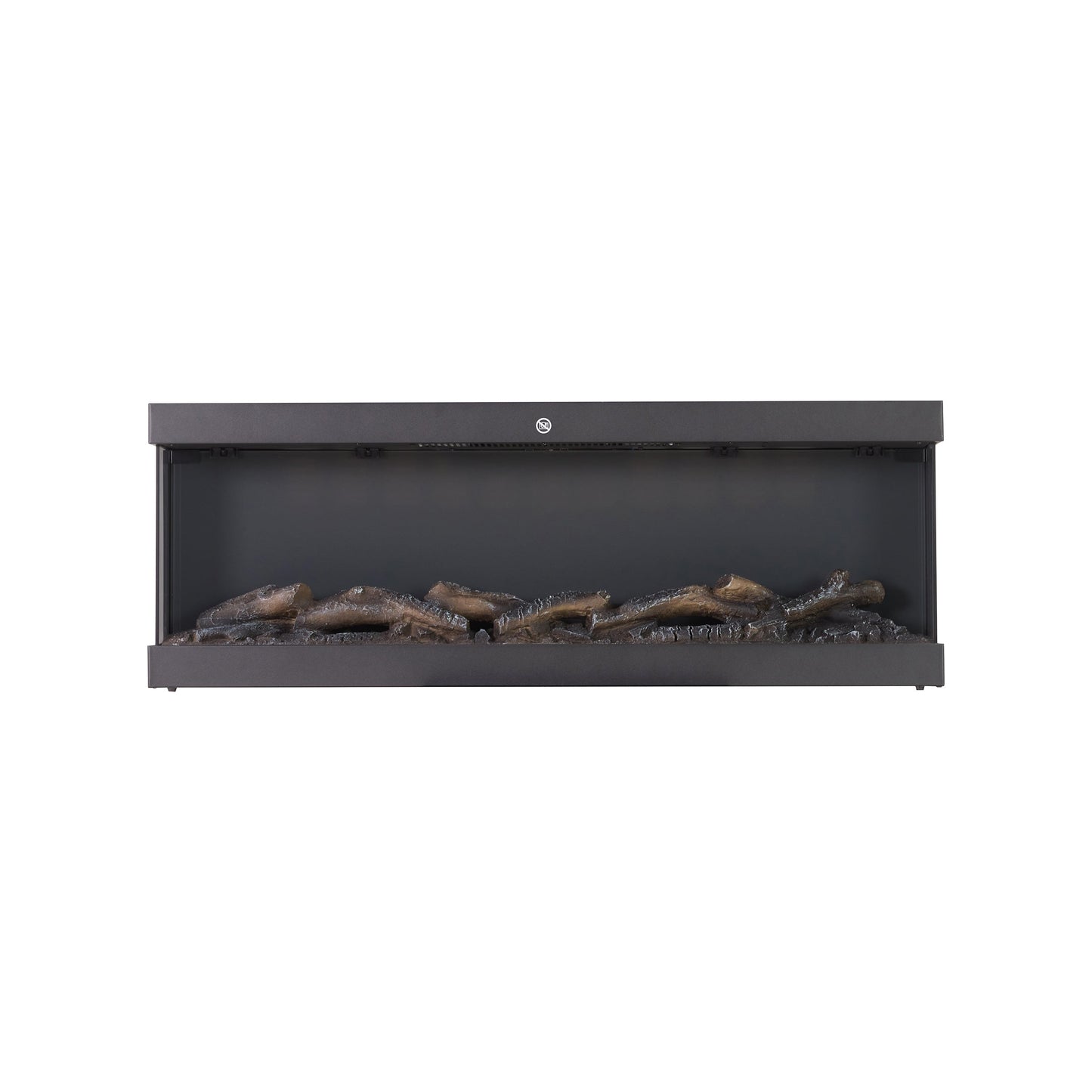 42/48/56/72inch 3-Sided Black/White Electric Fireplace with Remote Control, WiFi Function, Adjustable LED Flames and Heating Modes