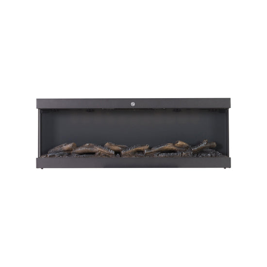 42/48/56/72inch 3-Sided Black/White Electric Fireplace with Remote Control, WiFi Function, Adjustable LED Flames and Heating Modes