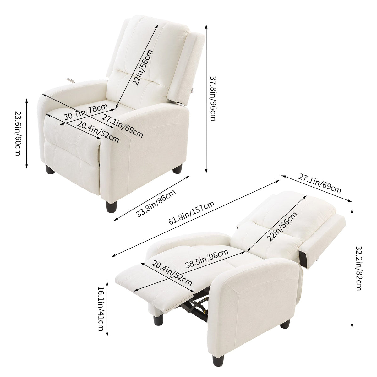 Single Sofa Recliner Armchair Reclining Chair