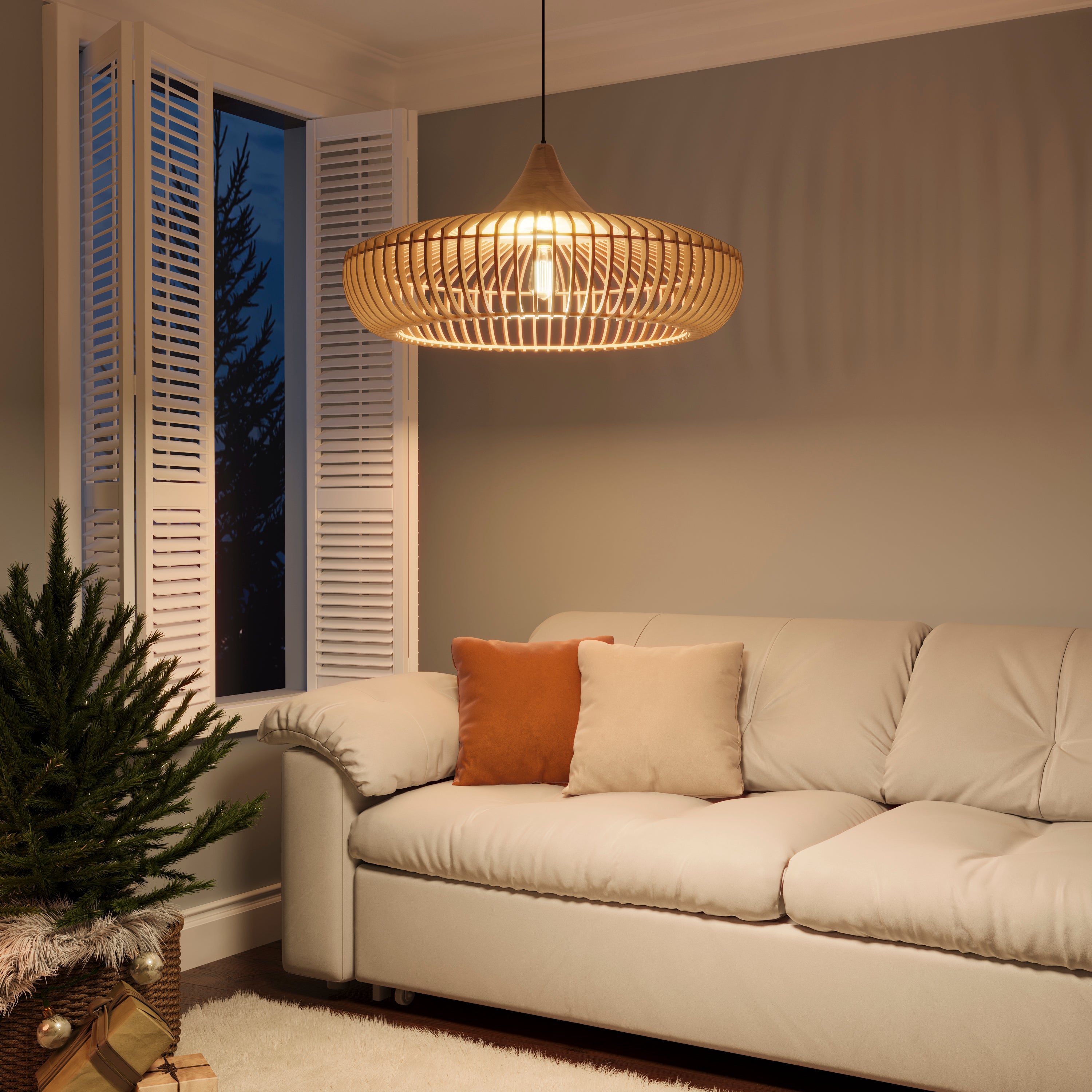 Shadome-Handcrafted Wooden Kitchen Pendant Light Fixtures