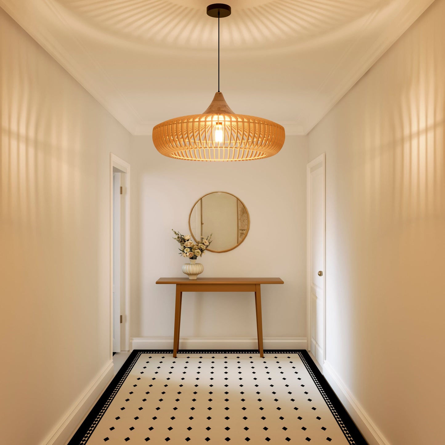 Lightsin Shadome-Lightsin Handcrafted Wooden Kitchen Pendant Light Fixtures Lightsin UK