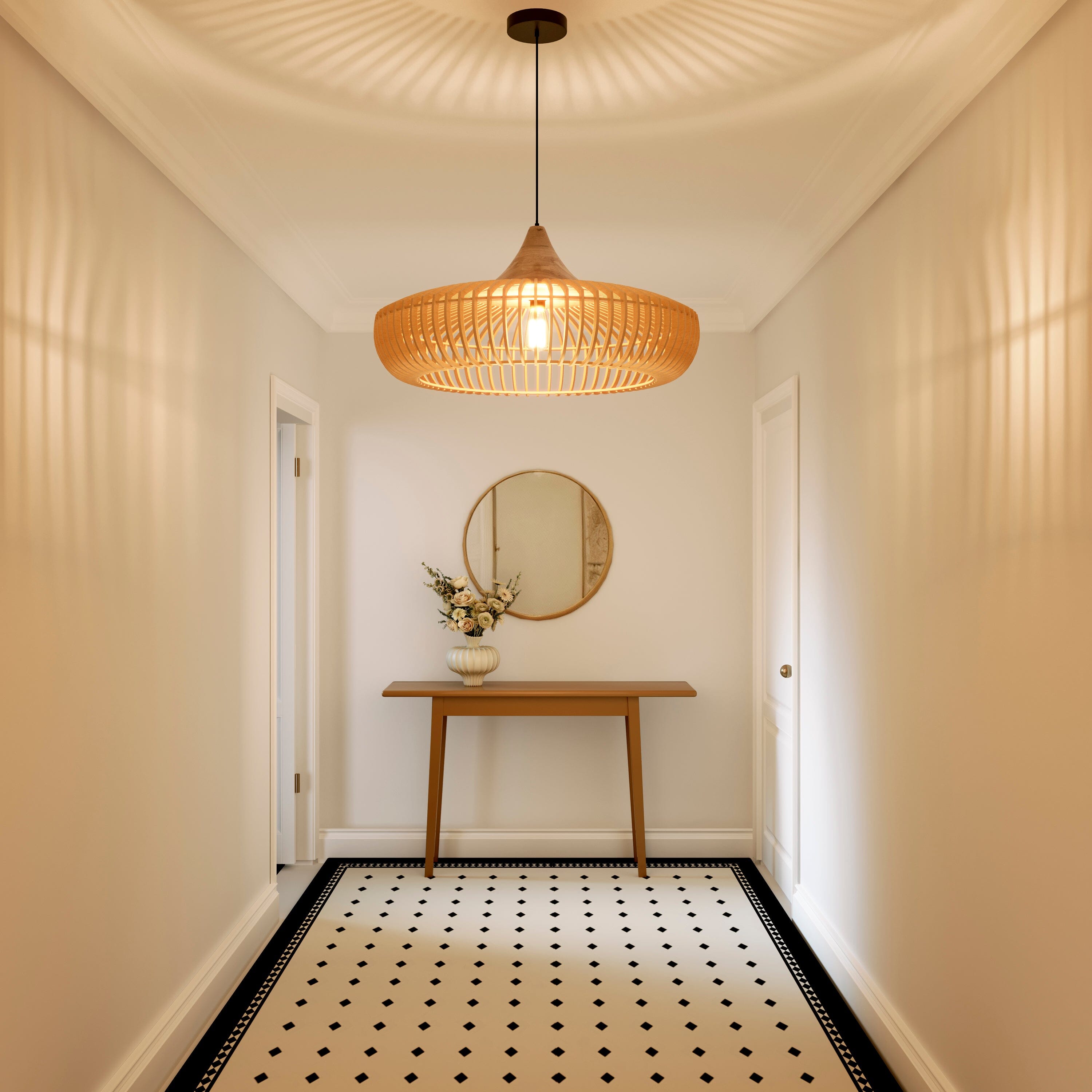 Lightsin Shadome-Lightsin Handcrafted Wooden Kitchen Pendant Light Fixtures Lightsin UK