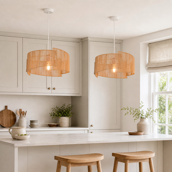 Twist Handwoven Paper Rope Pendant Light for Cozy Living Spaces