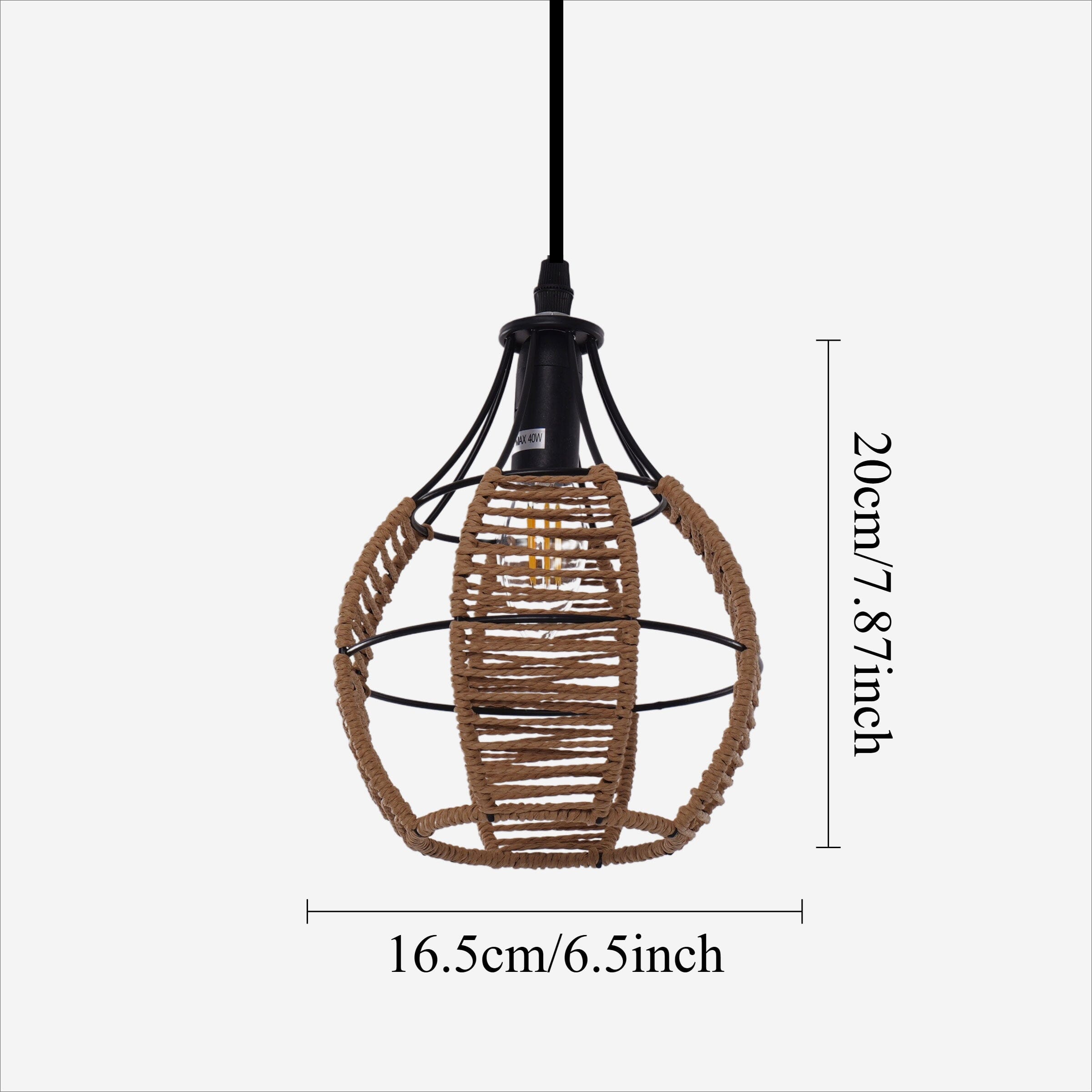 Rustic Dining Room Woven Rattan Paper Rope Iron Chandelier for Kitchen Aisle Reading Corner Living and Home