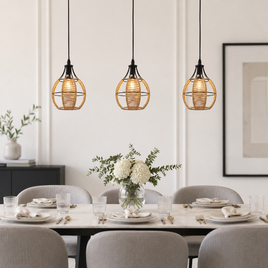 🎁 Woven Paper Rope Pendant Light for Cozy Elegance and Timeless Charm (100% off)