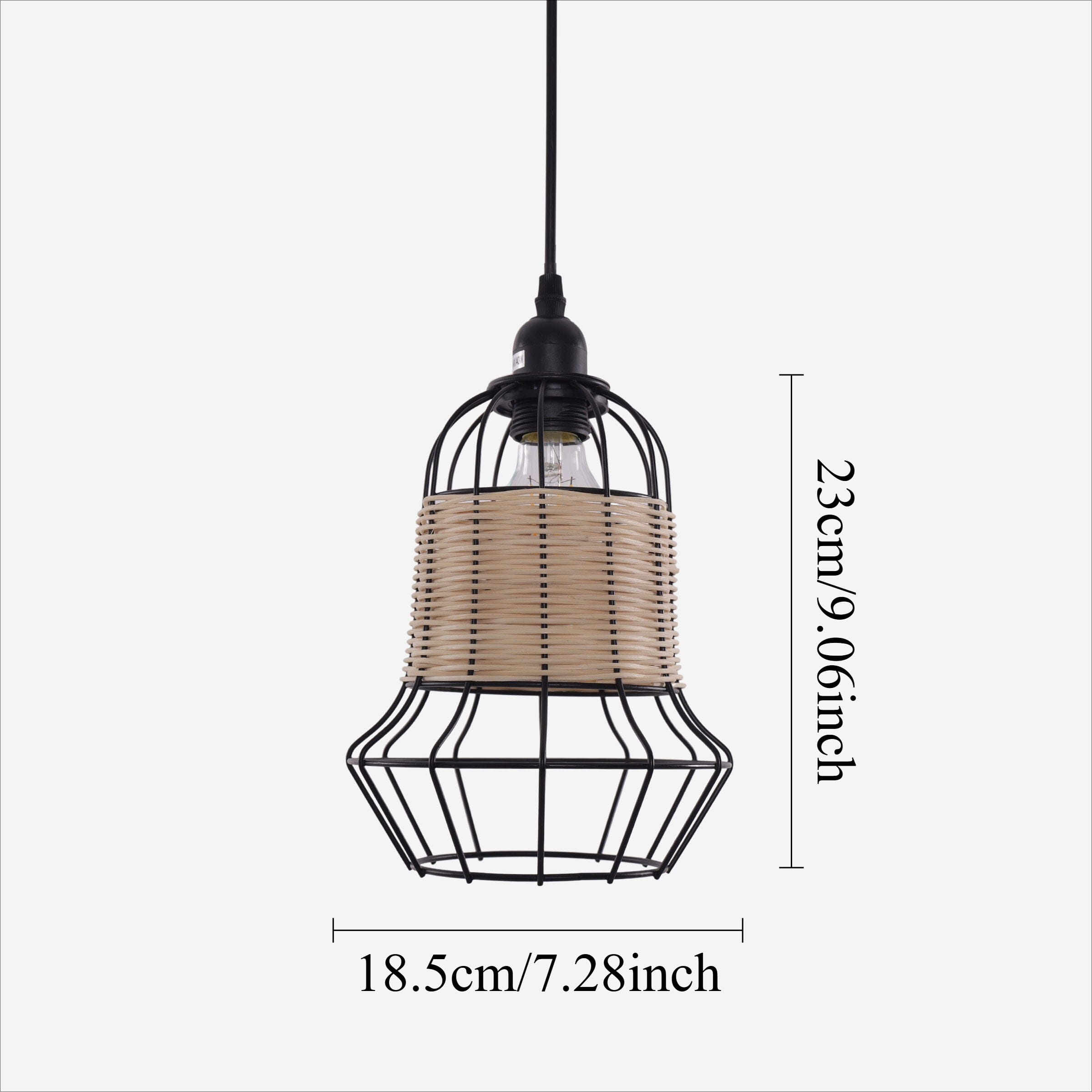 Rustic Dining Room Woven Rattan Paper Rope Iron Chandelier for Kitchen Aisle Reading Corner Living and Home
