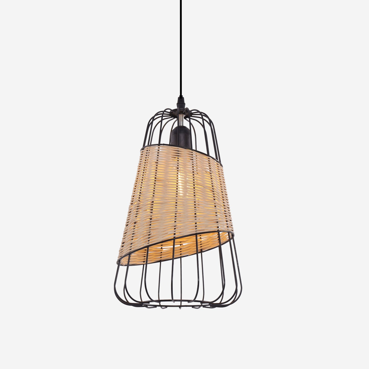 Living Nest UK Lantern-Inspired Rattan Ceiling Light for Cozy Natural Elegance Living Nest UK