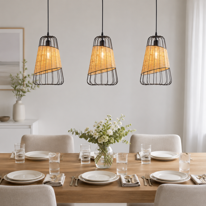 🎁 Glyph-Lantern-Inspired Rattan Ceiling Light for Cozy Natural Elegance (100% off)