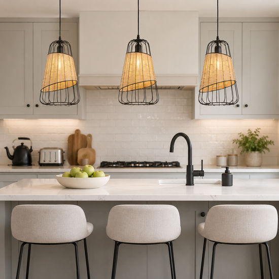 Glyph-Lantern-Inspired Rattan Ceiling Light for Cozy Natural Elegance