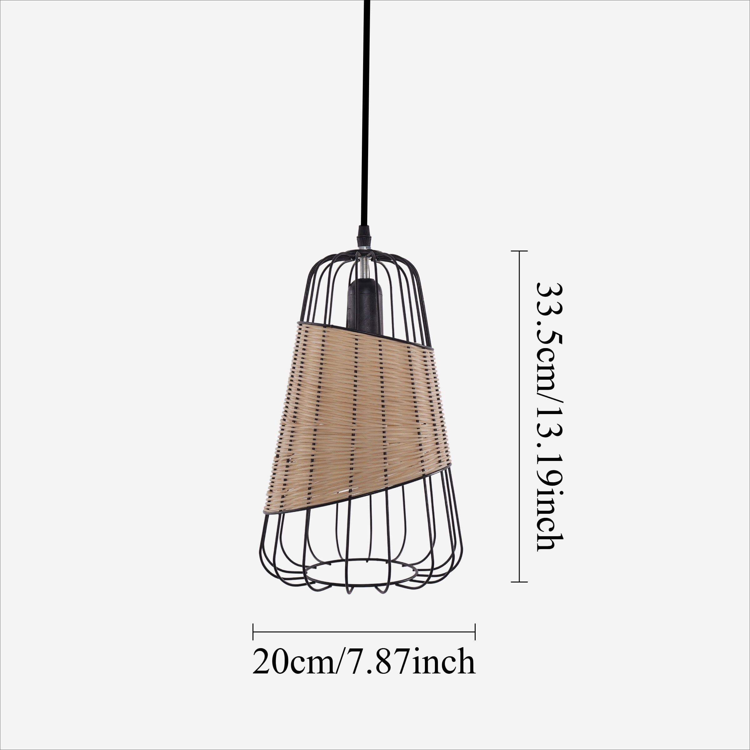 Living Nest UK Lantern-Inspired Rattan Ceiling Light for Cozy Natural Elegance Living Nest UK