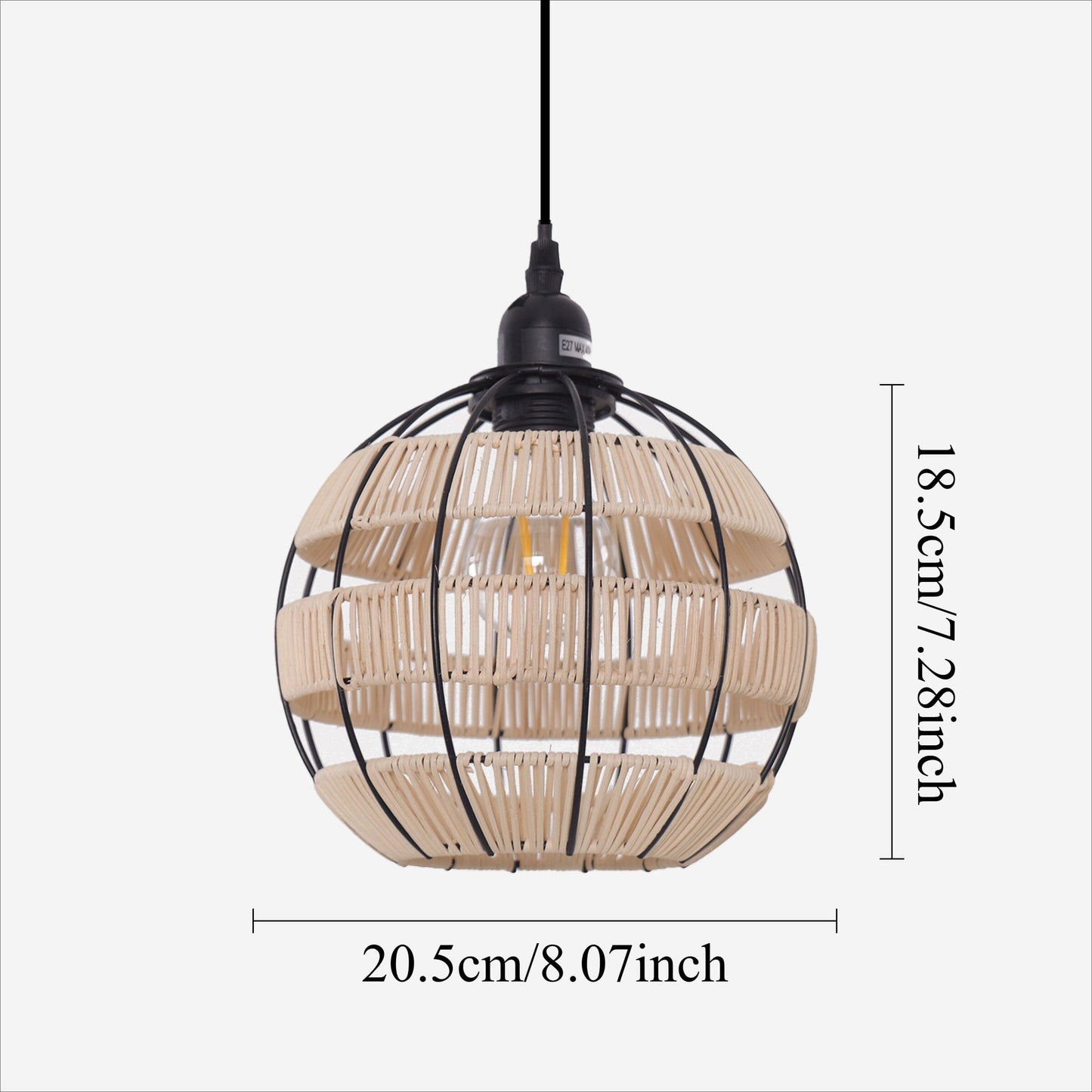 Living Nest UK Woven Sphere Pendant Light for Cozy Natural Elegance Living Nest UK