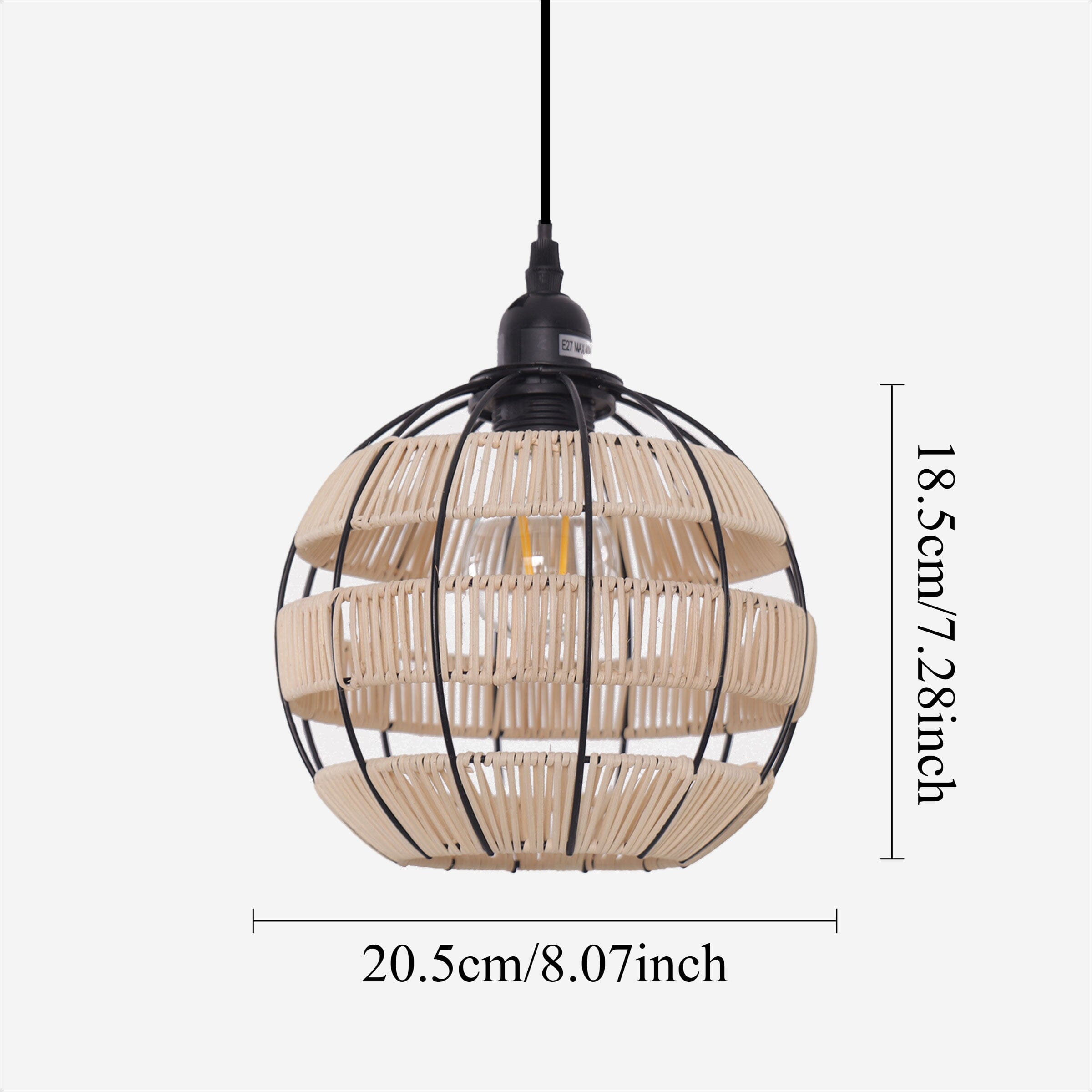 Living Nest UK Woven Sphere Pendant Light for Cozy Natural Elegance Living Nest UK