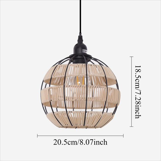 Living Nest UK Woven Sphere Pendant Light for Cozy Natural Elegance Living Nest UK