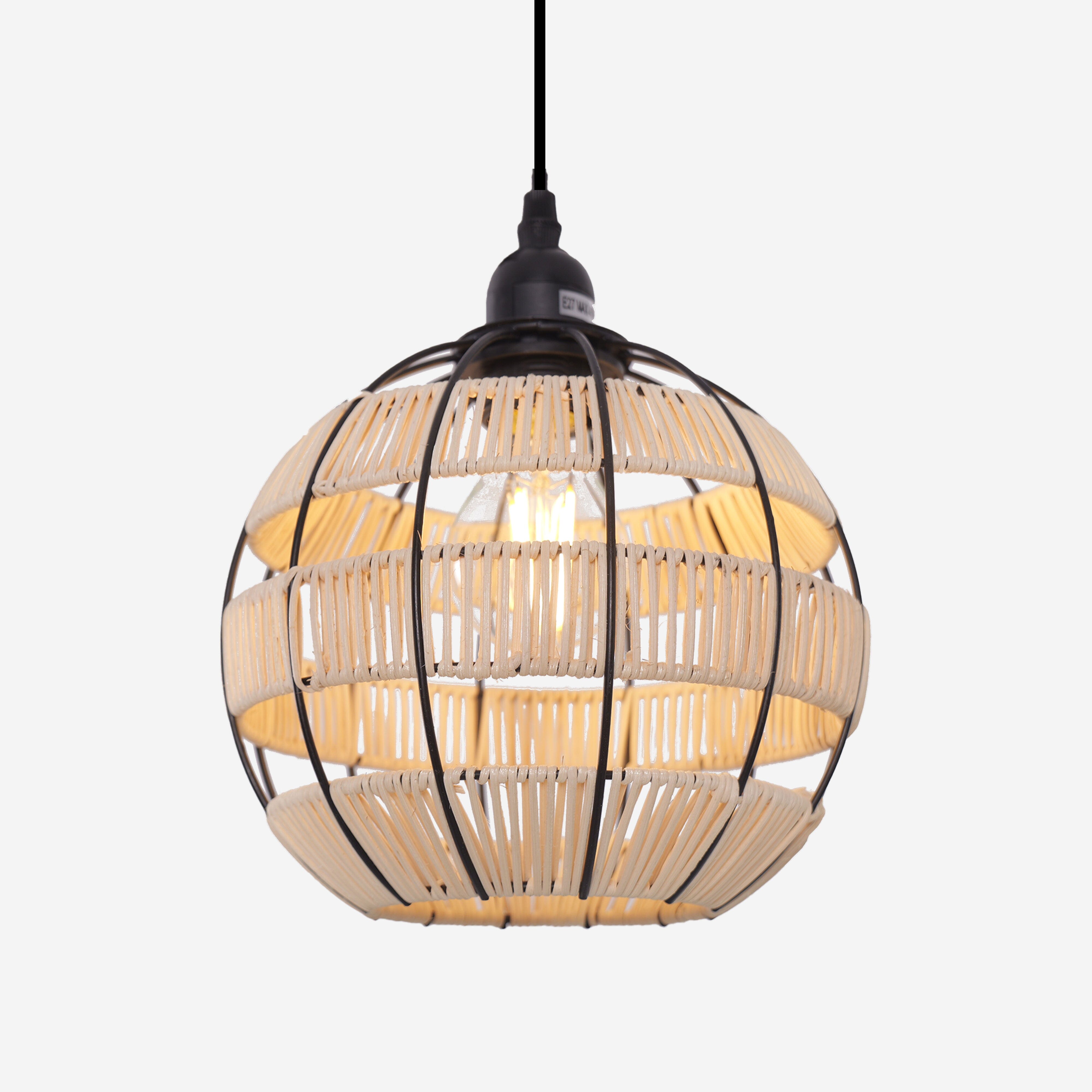 Living Nest UK Woven Sphere Pendant Light for Cozy Natural Elegance Living Nest UK