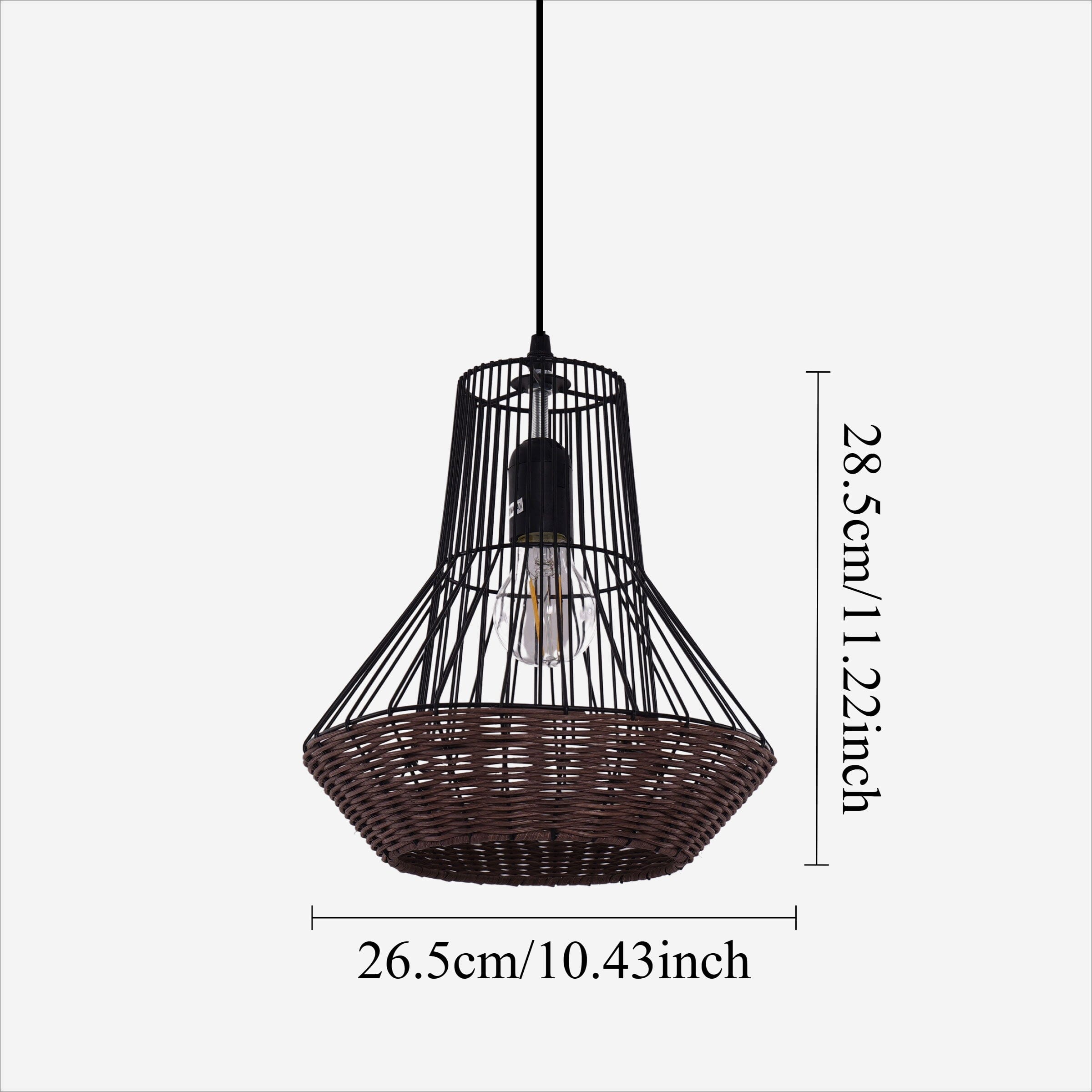 Lightsin Geometric Rattan Pendant Light for Timeless Elegance and Warmth Lightsin UK 