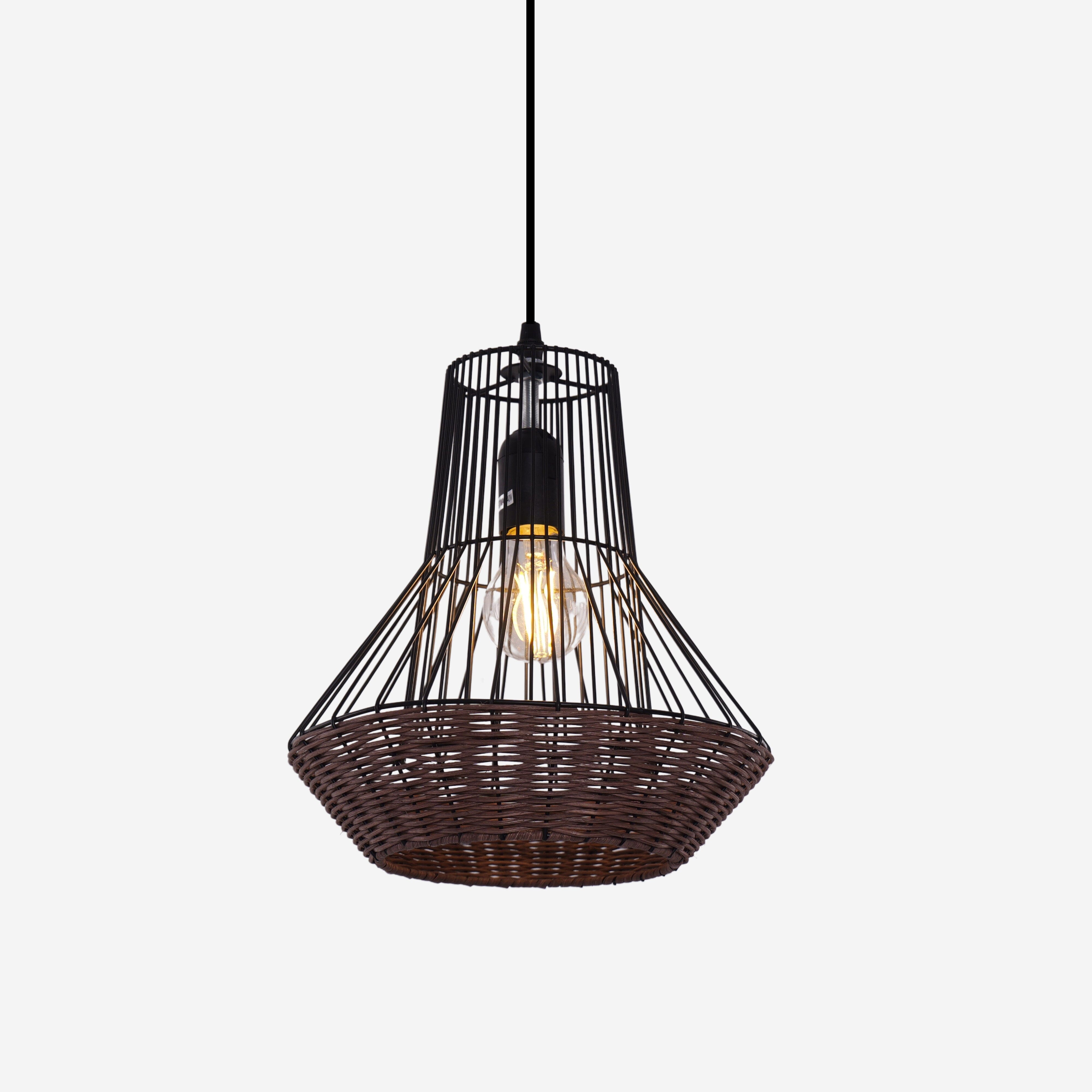 Lightsin Geometric Rattan Pendant Light for Timeless Elegance and Warmth Lightsin UK 