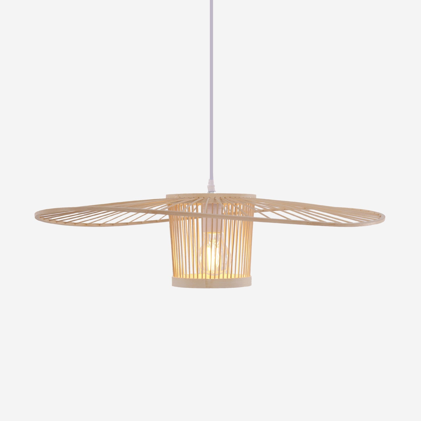 Lightsin Fan-Shape Bamboo Pendant Light for Organic Elegance and Warmth Lightsin UK 