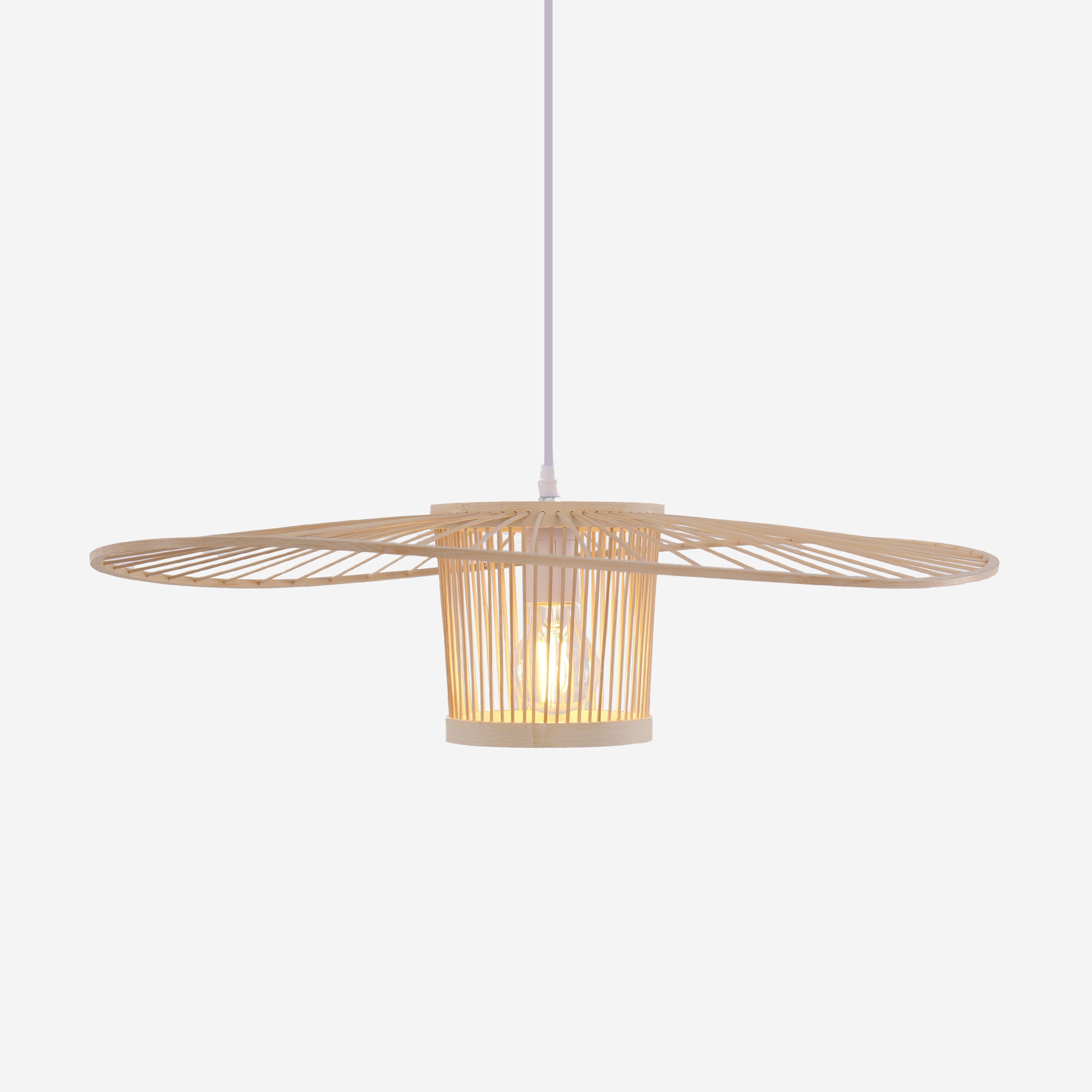Lightsin Fan-Shape Bamboo Pendant Light for Organic Elegance and Warmth Lightsin UK 