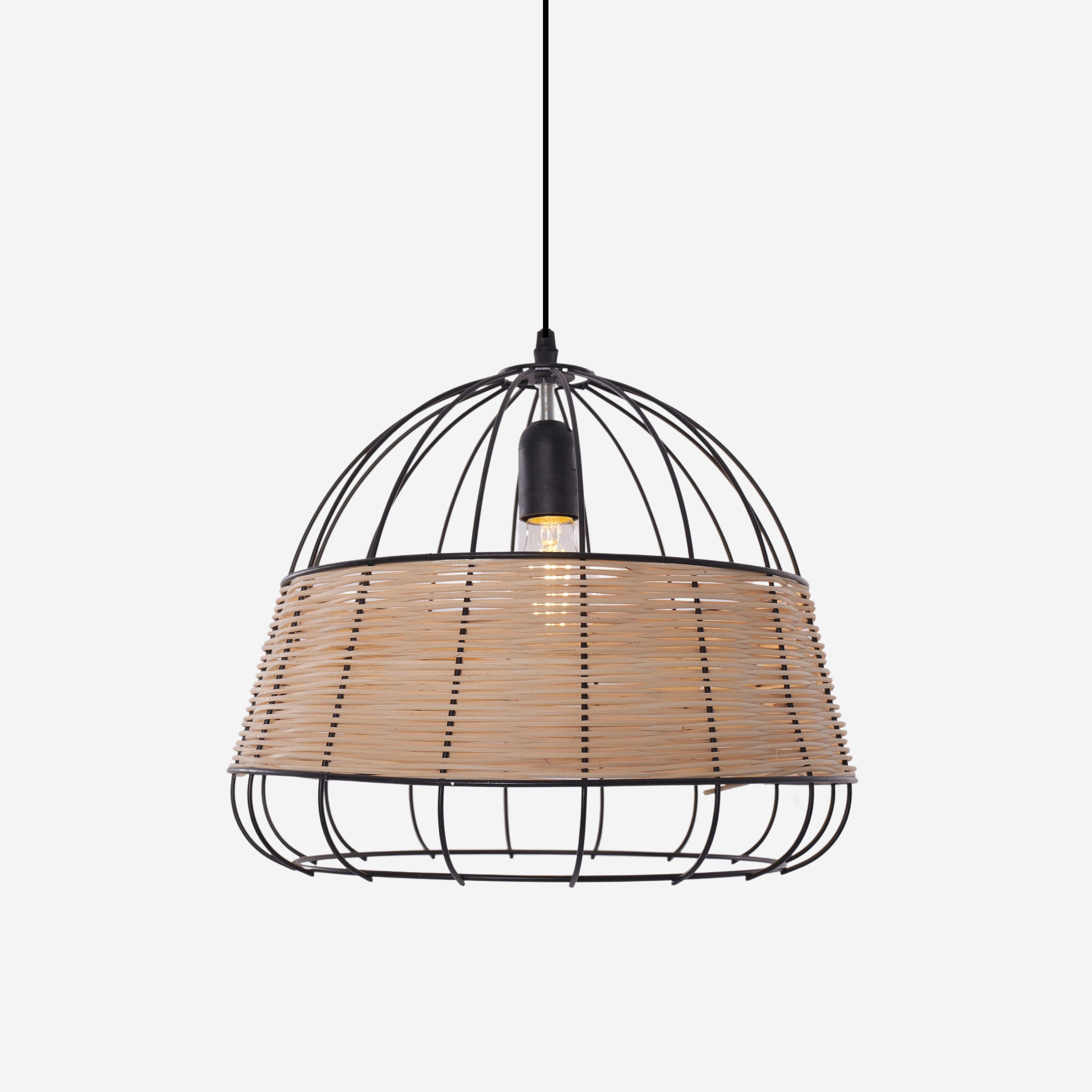Lightsin Handcrafted Rattan Pendant Light with Iron Frame for Home D¨¦cor Lightsin UK 