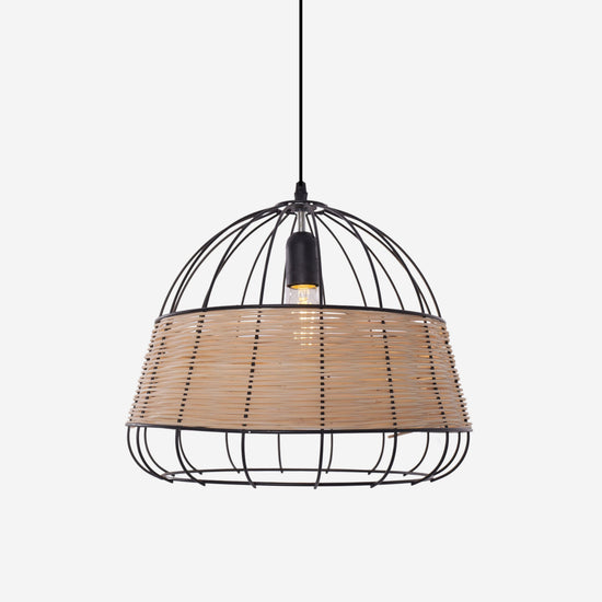 Lightsin Handcrafted Rattan Pendant Light with Iron Frame for Home D¨¦cor Lightsin UK 