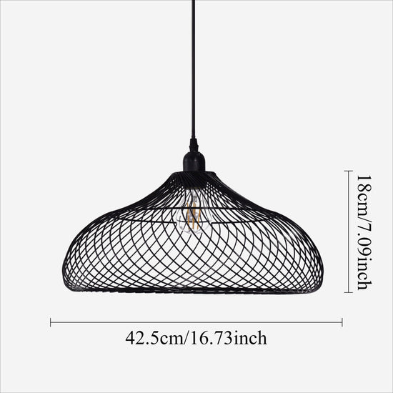 Lightsin Industrial Style Black Iron Pendant Light with Spiral Design Lightsin UK 