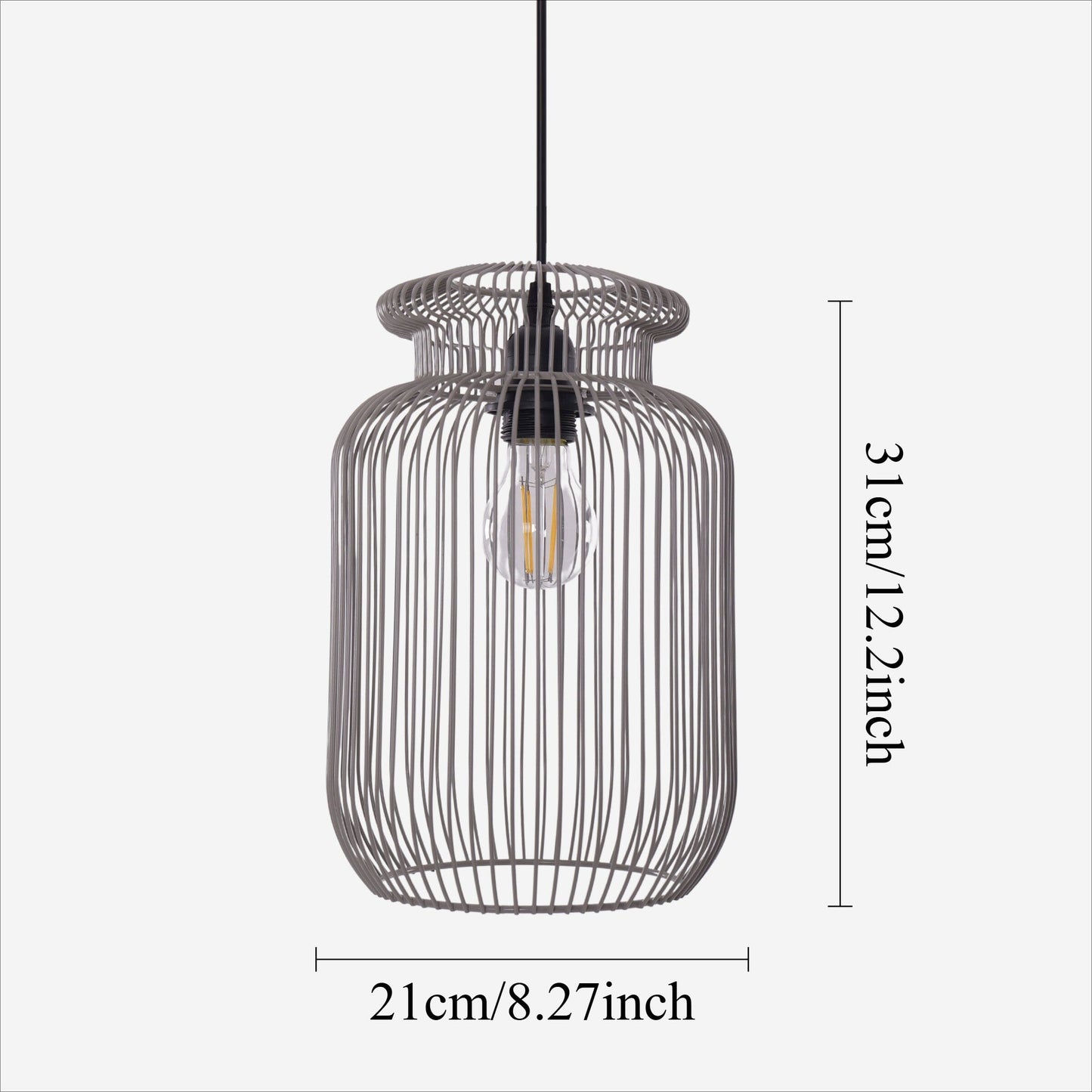 Lightsin Sleek Modern Grey Iron Pendant Light for Home D¨¦cor Living and Home 