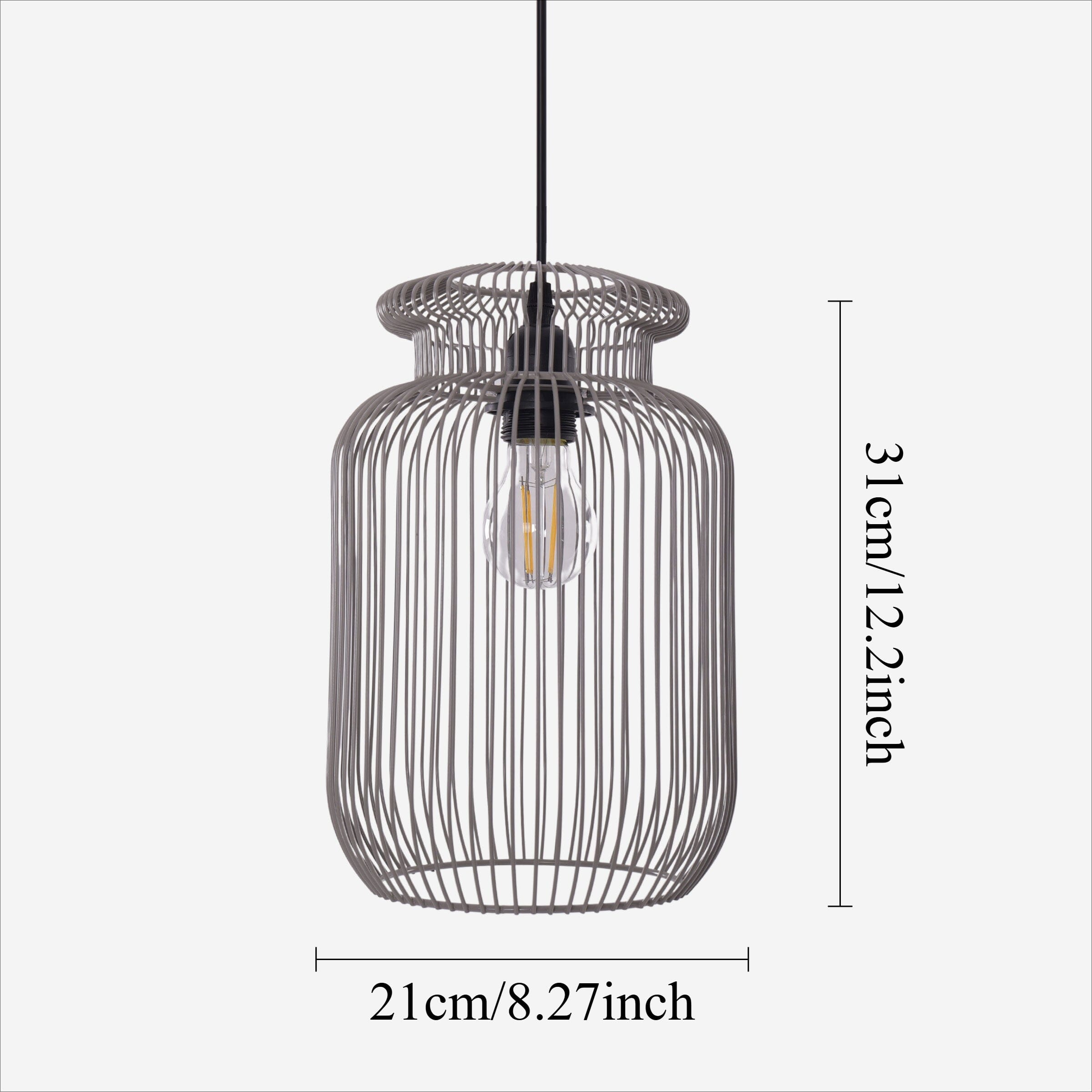 Lightsin Sleek Modern Grey Iron Pendant Light for Home D¨¦cor Living and Home 
