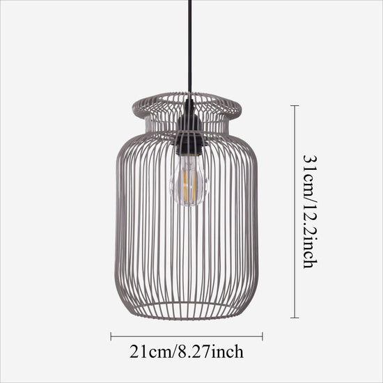 Lightsin Sleek Modern Grey Iron Pendant Light for Home D¨¦cor Living and Home 