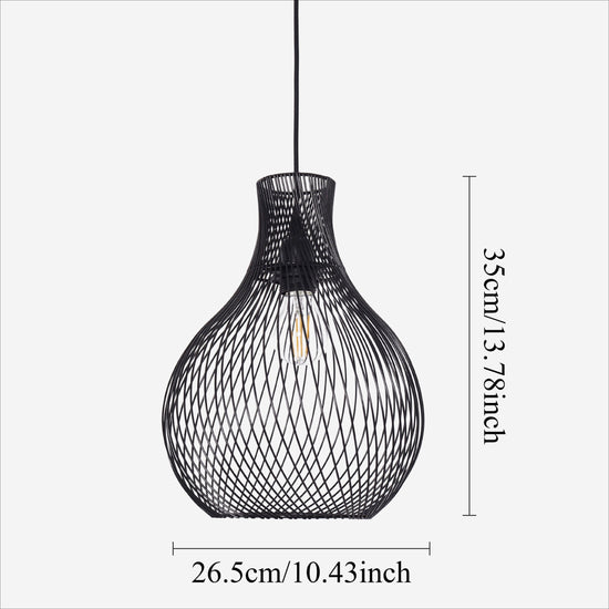 Lightsin Minimalist Black Wire Cage Pendant Light for Home Decor Lightsin UK 