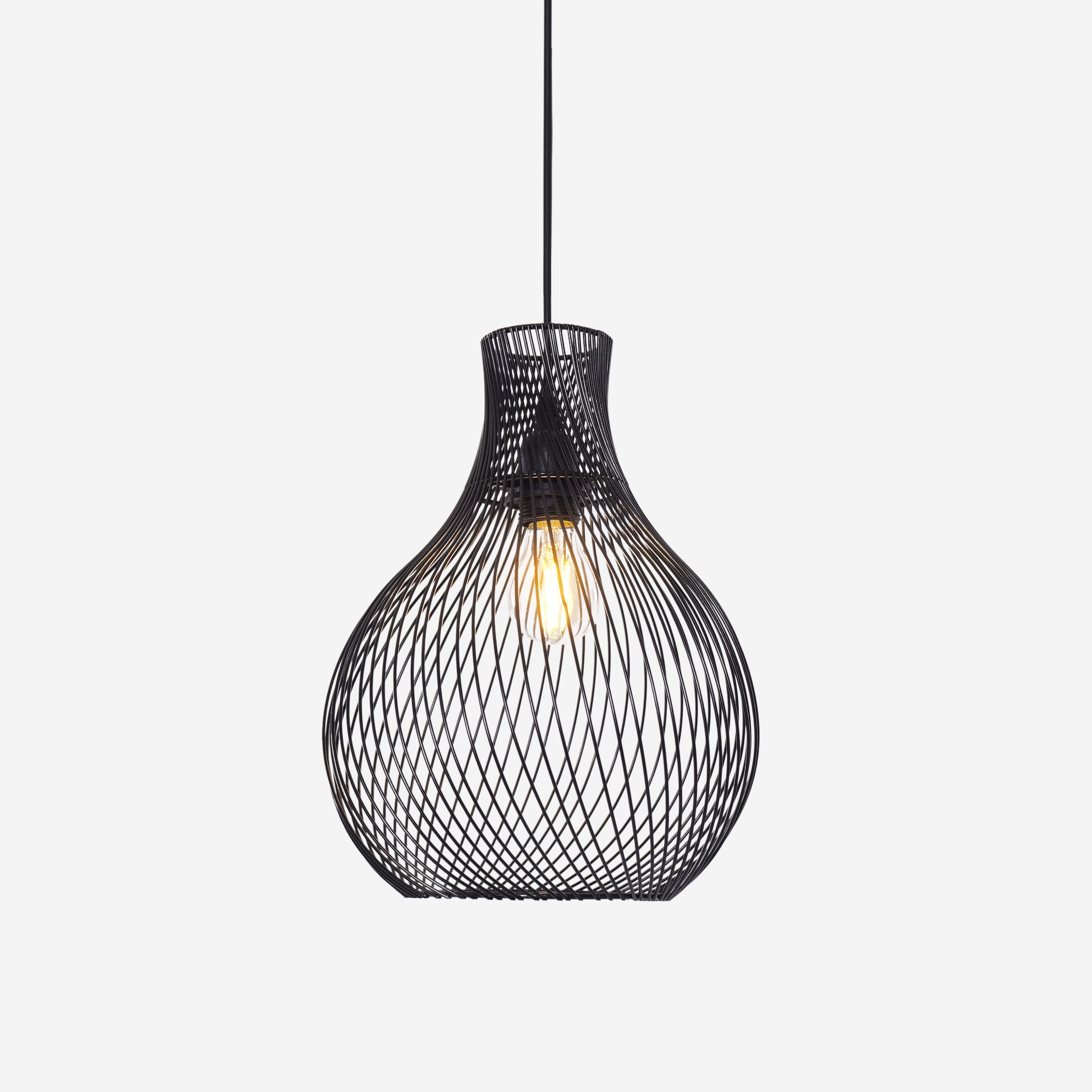 Lightsin Minimalist Black Wire Cage Pendant Light for Home Decor Lightsin UK 
