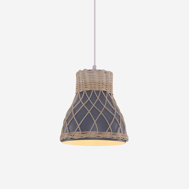 Lightsin Modern Rattan Pendant Light Available in Grey, Pink, and White Lightsin UK 