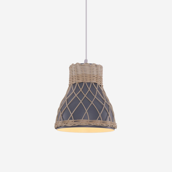 Lightsin Modern Rattan Pendant Light Available in Grey, Pink, and White Lightsin UK 