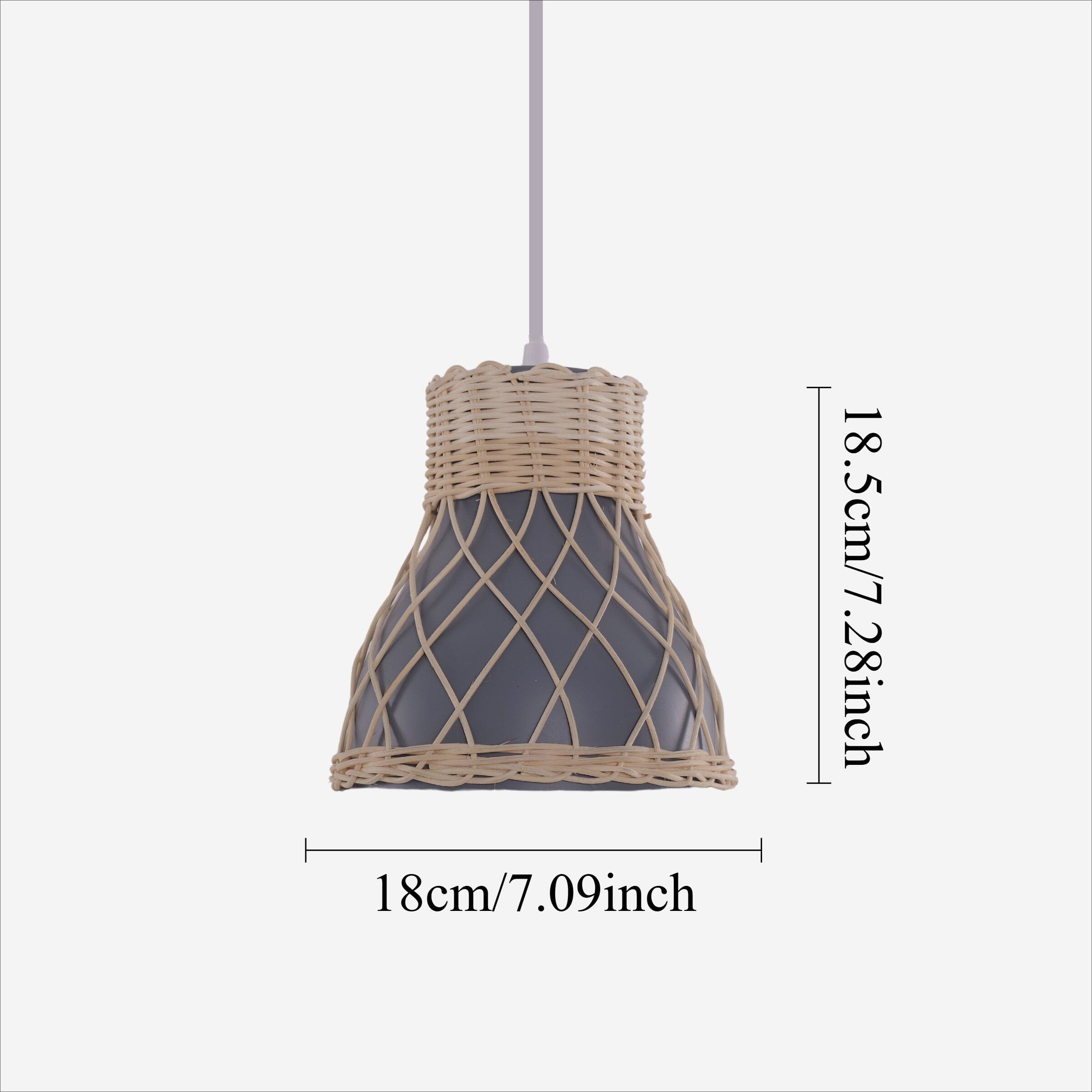 Lightsin Modern Rattan Pendant Light Available in Grey, Pink, and White Lightsin UK 