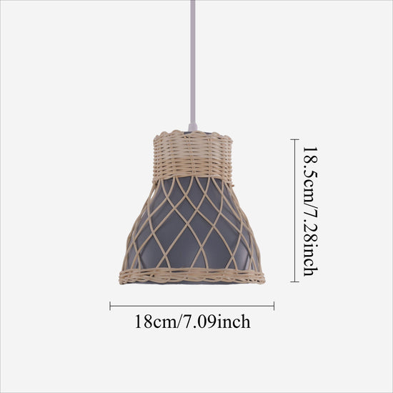 Lightsin Modern Rattan Pendant Light Available in Grey, Pink, and White Lightsin UK 