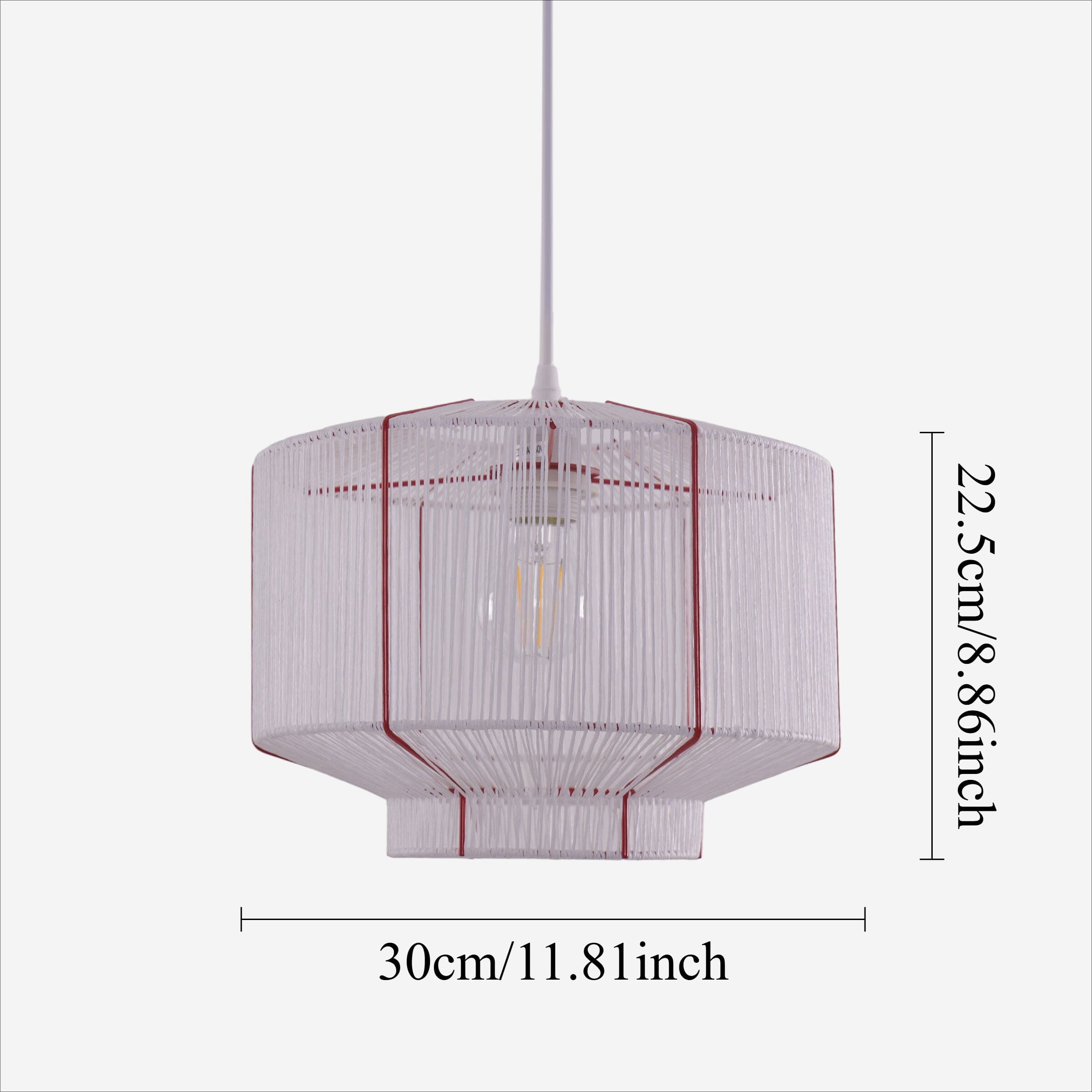 Lightsin Modern Handwoven White Paper Rope Pendant Light for Cozy Interiors Lightsin UK 
