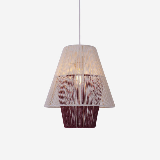Lightsin Modern White Pendant Light with Purple Paper Rope Design Lightsin UK 