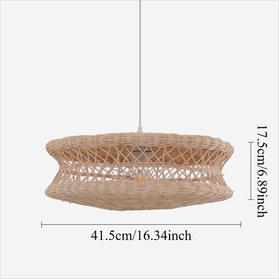 Lightsin Bohemian Wicker Hanging Lamp with Layered Woven Structure Lightsin UK 