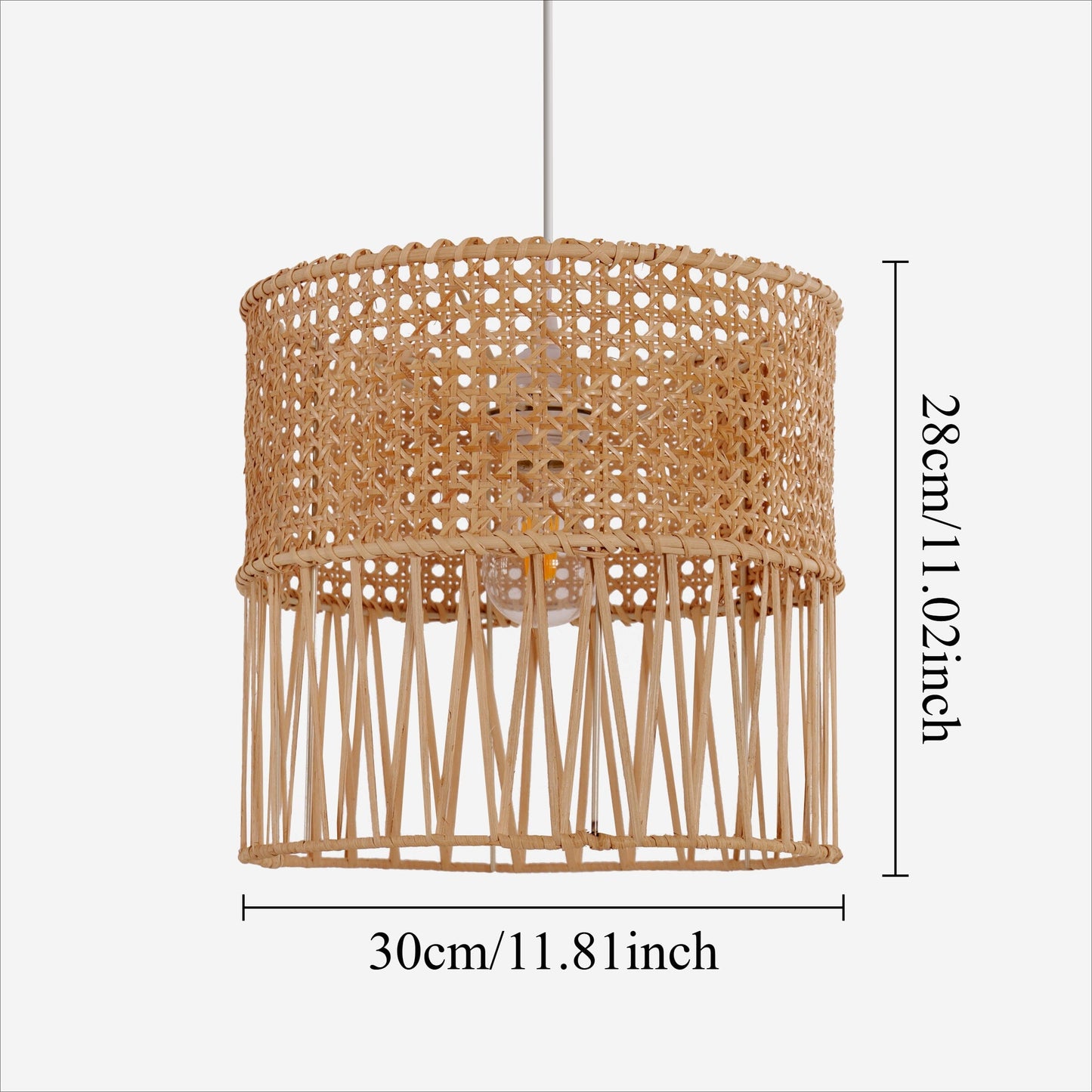 Lightsin Wabi-Sabi Style Hand-woven Rattan Pendant Light Lightsin UK 