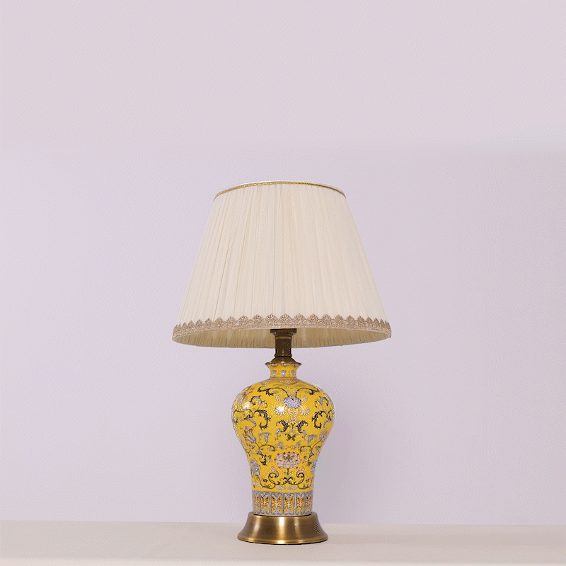 Lightsin Colorful Handcrafted Ceramic Table Lamp - Ideal for Bedroom, Desk & Living Room Lightsin UK