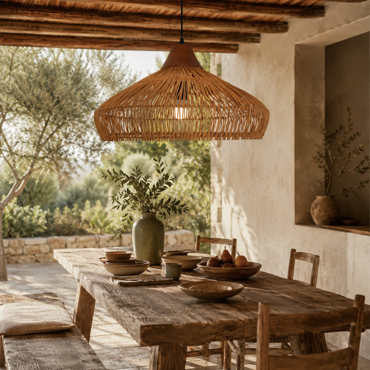 Bell-Shaped Handcrafted Bamboo Kitchen Pendant Lighting