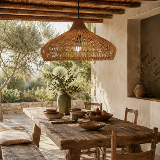 Bell-Shaped Handcrafted Bamboo Kitchen Pendant Lighting